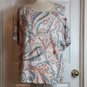 Chico's Linen Paisley Blouse